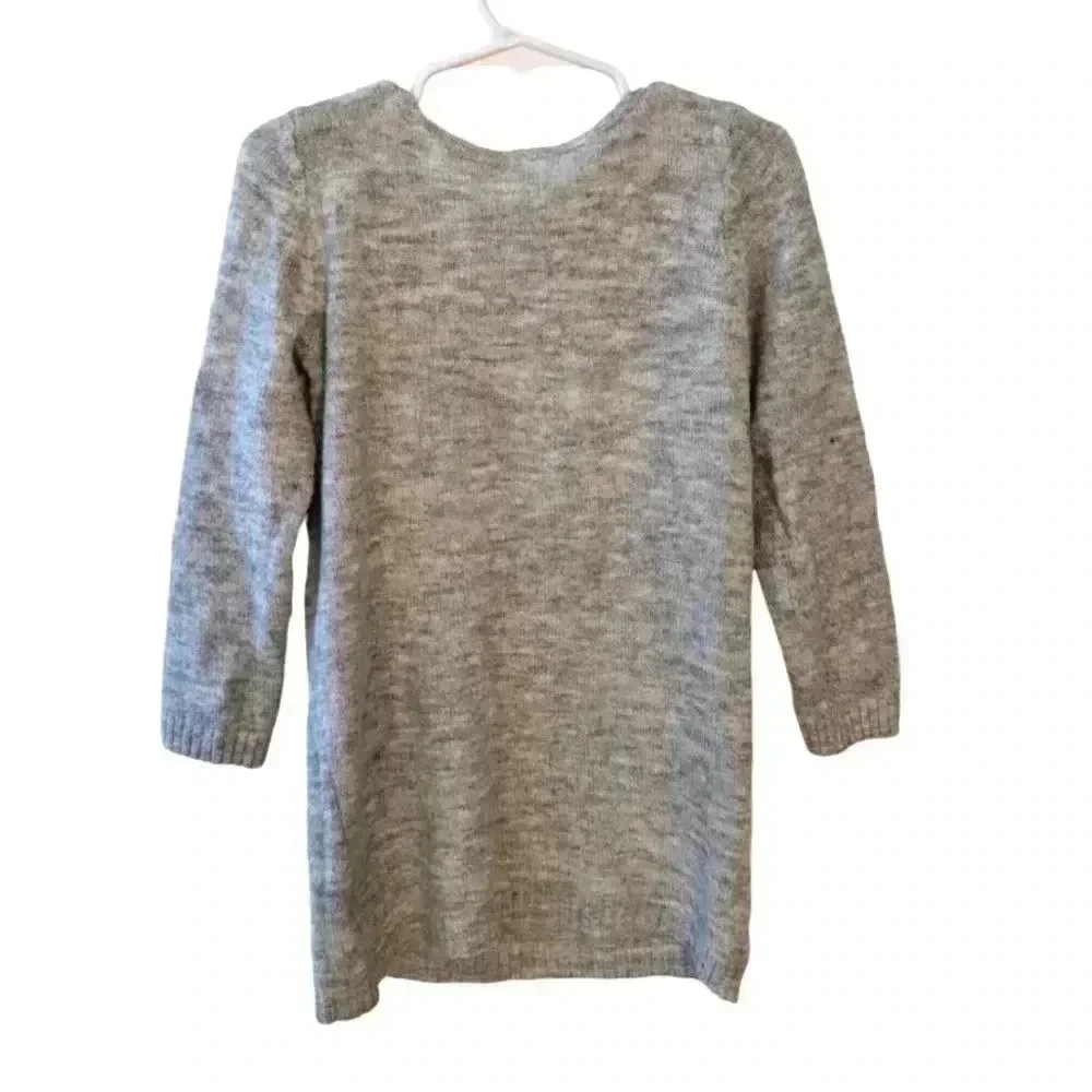 Carter's Gray Unicorn Dress Long Sleeve Girls Knee Length SZ 6-7